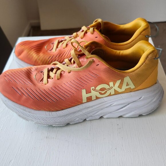 Hoka One One Women’s Rincon 3 Running Shoes Orange/Yellow Size 7B - Picture 4 of 8